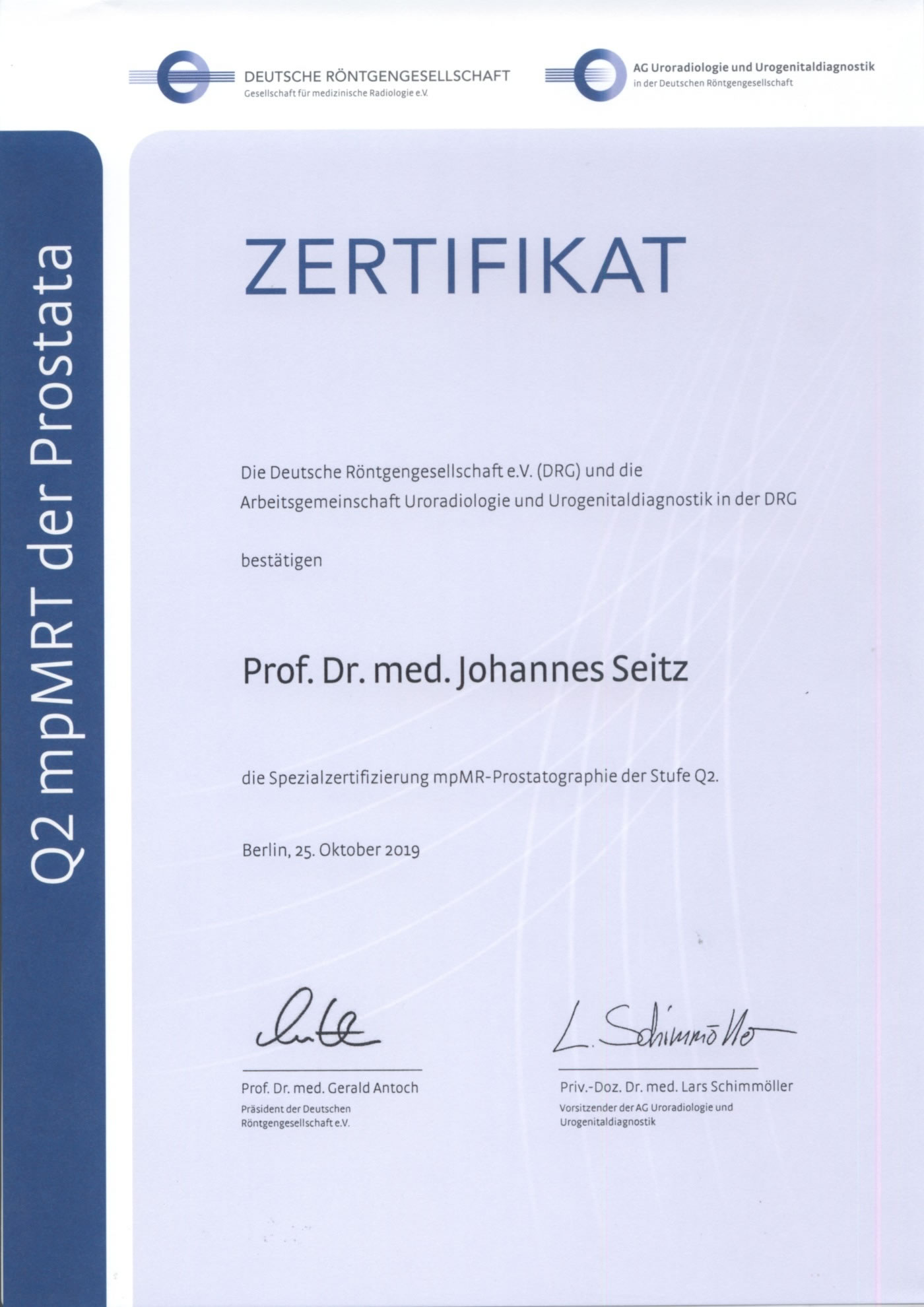 Prof Dr Med Johannes Seitz